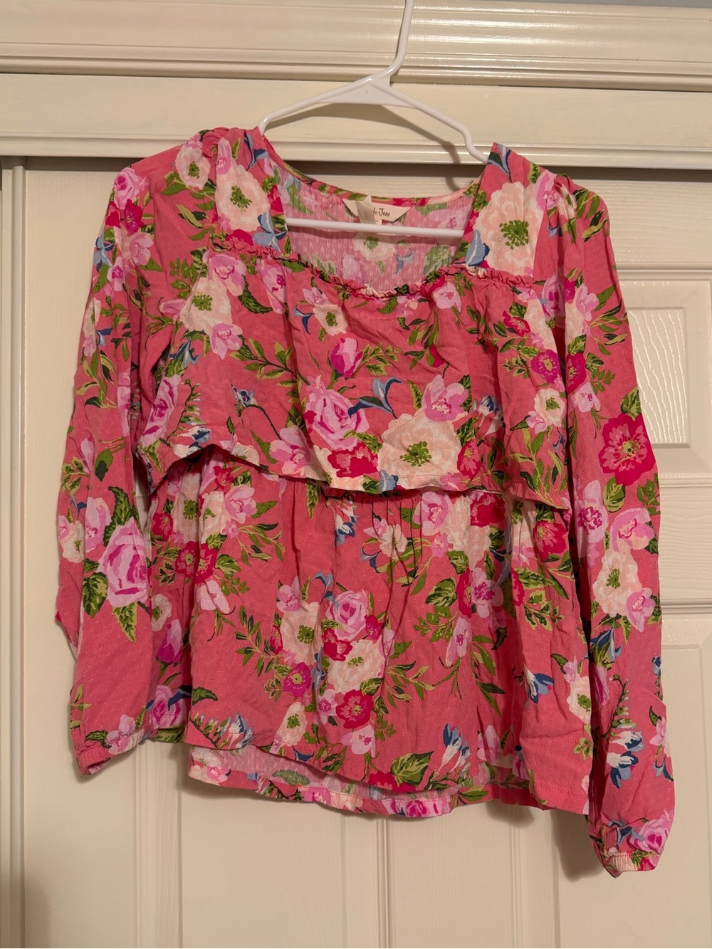 Matilda Jane Enchanted Garden Always Blooming Floral Pink Top Girl's Size 16
